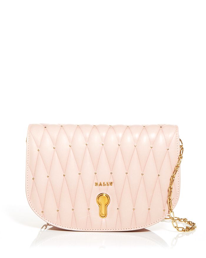 Bally Clayn Quilted Leather Crossbody In Litchi