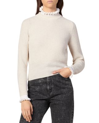Sandro Mike Ruffle-Trimmed Wool-Blend 