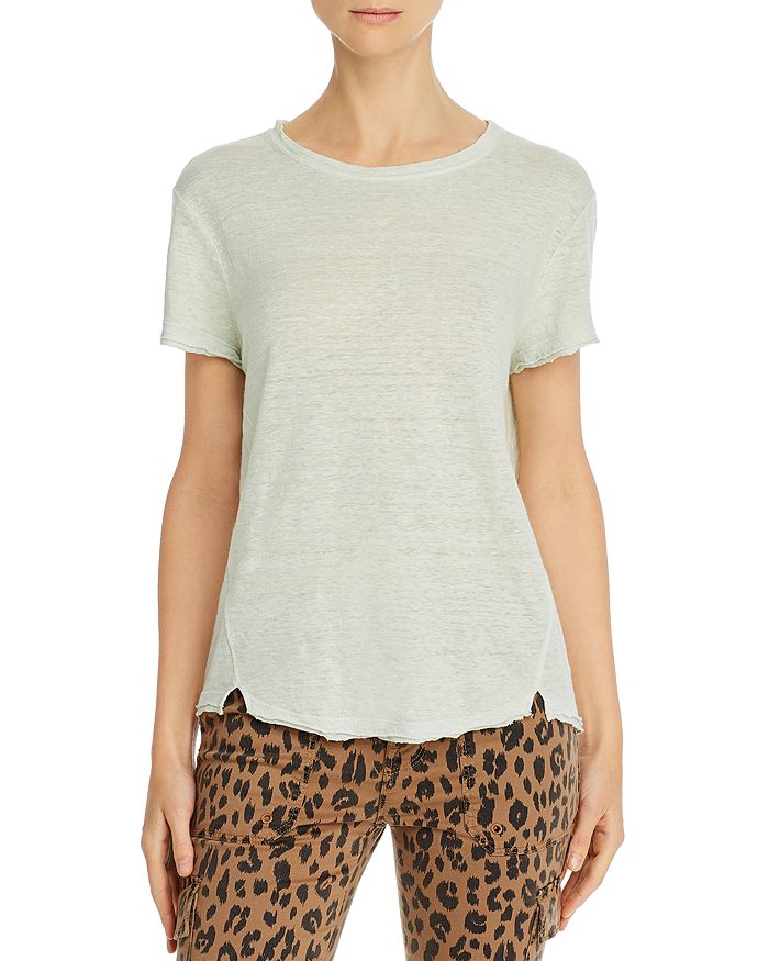 Frame Easy True Linen T-shirt In Aloe