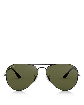 Ray-Ban - Unisex Original Polarized Brow Bar Aviator Sunglasses, 58mm