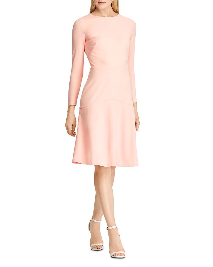 Ralph Lauren Lauren Crepe Drop-skirt Dress In Pink Macaron | ModeSens