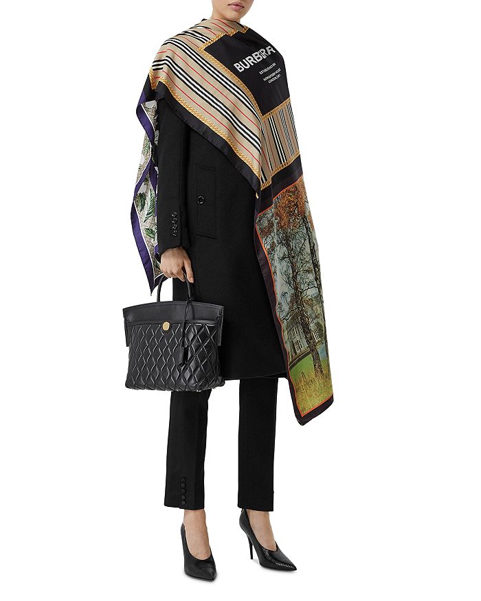 BURBERRY MIXED ARCHIVE PRINT SILK SCARF,8024673