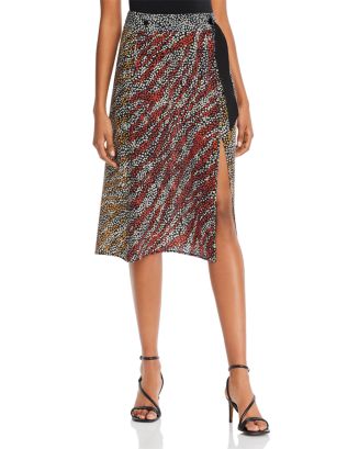 rag & bone Colette Printed-Silk Wrap Skirt | Bloomingdale's