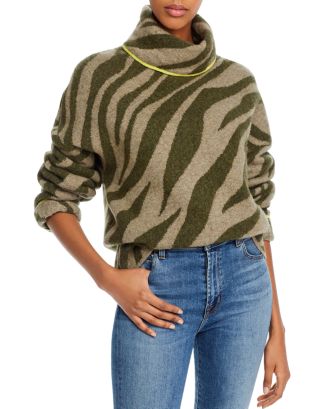 Rag Bone Kiki Zebra Wool Blend Turtleneck Sweater Bloomingdale S