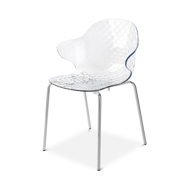 Calligaris St. Tropez Chrome Chair In Chrome/transparent