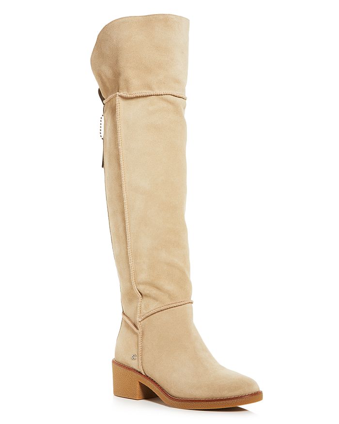 COACH Women's Janelle Shearling Over-the-Knee Boots | Bloomingdale's