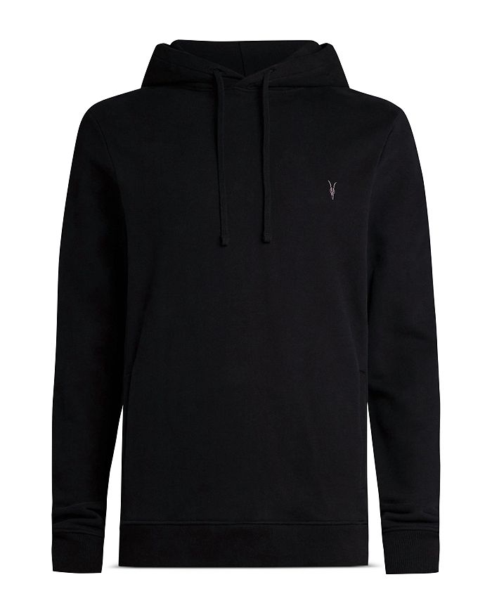 Allsaints Mode Merino Hooded Sweatshirt In Black Modesens