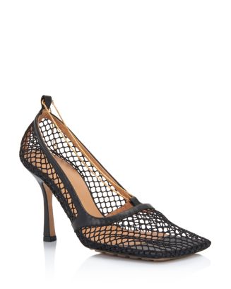 Bottega veneta hot sale mesh pumps