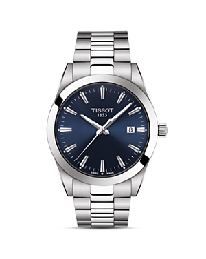 Shop Tissot Gentleman Watch, 40mm In Blue/silver