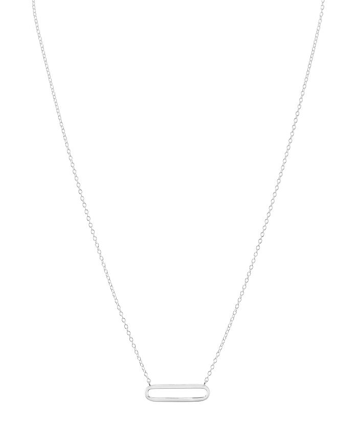 Argento Vivo Paperclip Pendant Necklace, 16 In Silver