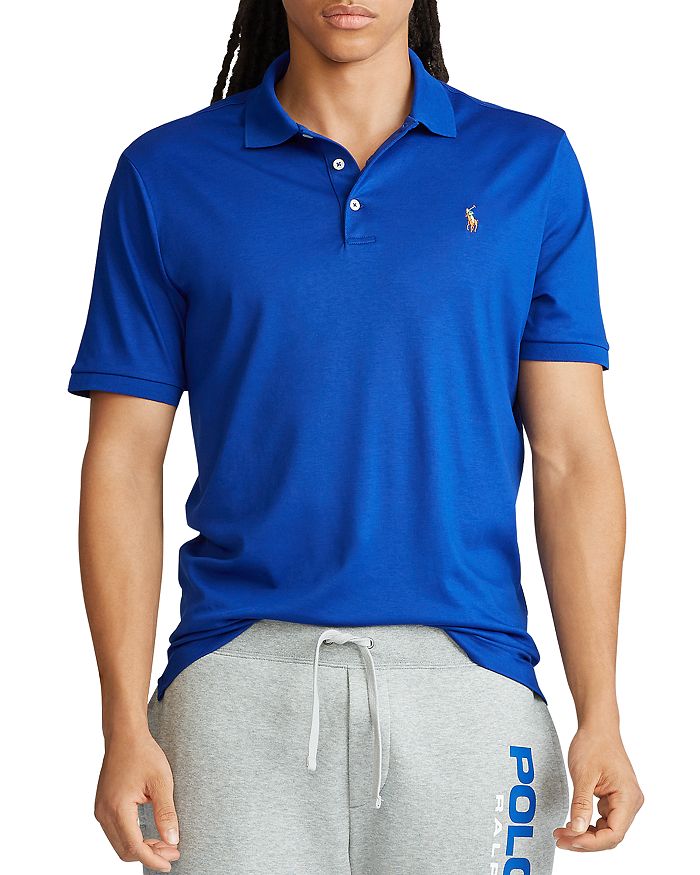 Classic Fit Soft Cotton Polo Shirt In Heritage Royal Blue