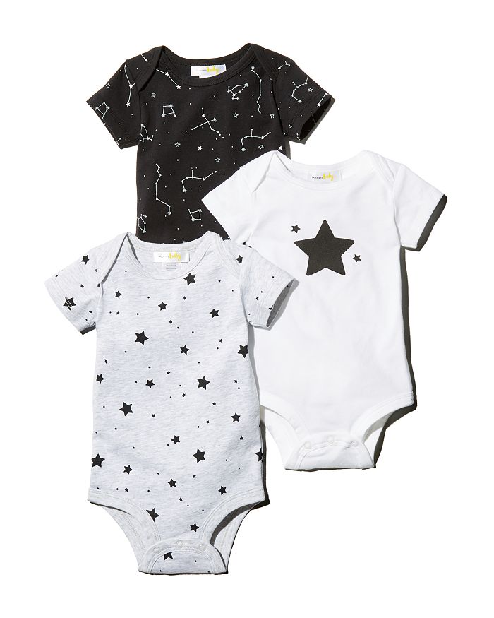 Bloomie's Baby Bloomie's Unisex Star Print Bodysuit, 3 Pack, Baby - 100 ...