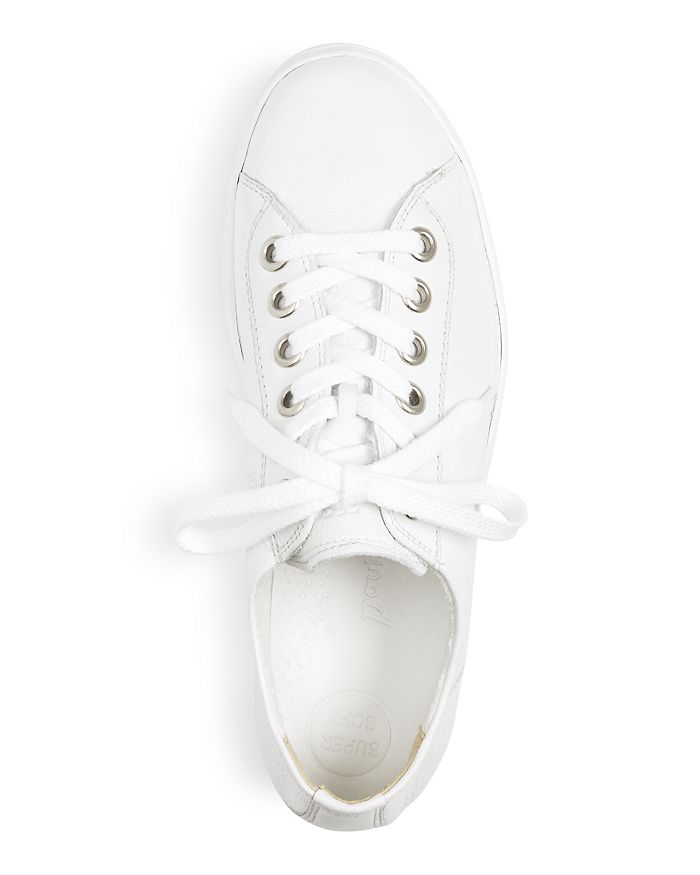 Shop Paul Green Women's Bixby Low Top Platform Sneakers In White Leather