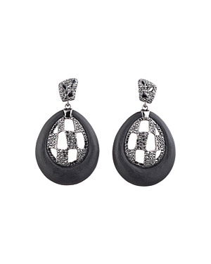 ALEXIS BITTAR PAVE CHECKERBOARD DROP EARRINGS,AB93E027200