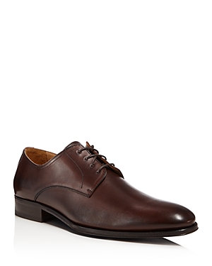 Shop To Boot New York Men's Declan Leather Plain-toe Oxfords In Dark Brown Calf
