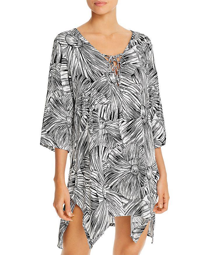 J Valdi Lace Up Sharkbite Tunic Swim Cover Up Bloomingdale S