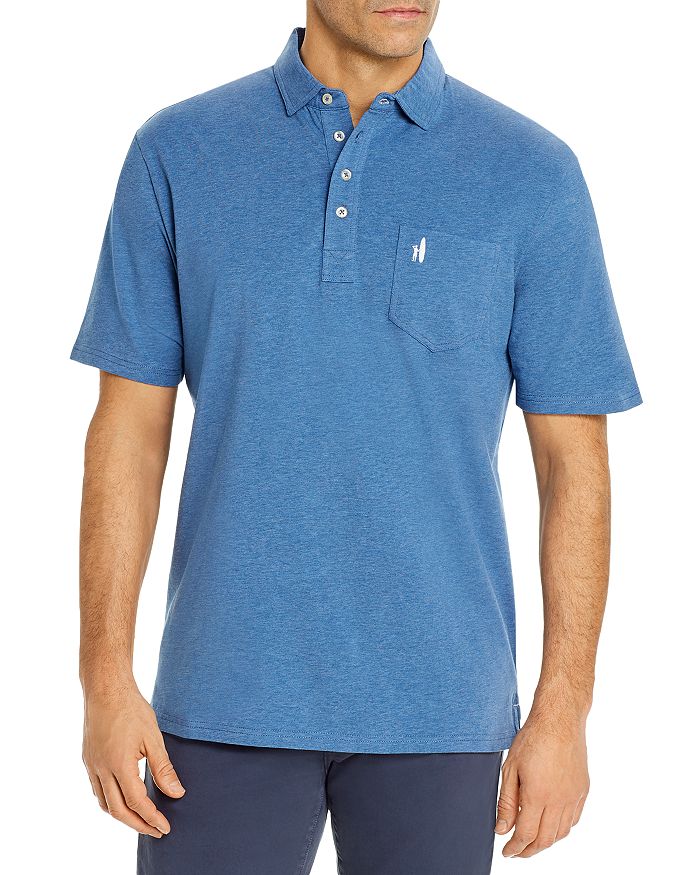 Johnnie-o Original Heathered Regular Fit Polo Shirt In Oceanside
