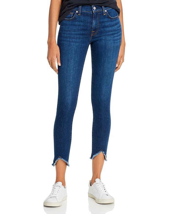 7 For All Mankind Frayed Skinny Ankle Jeans in Fletcher Drive ...