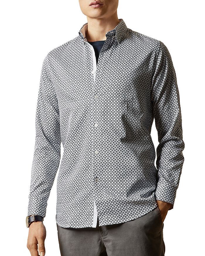 Ted Baker - HEDOES Geo Print Slim Fit Button-Down Shirt