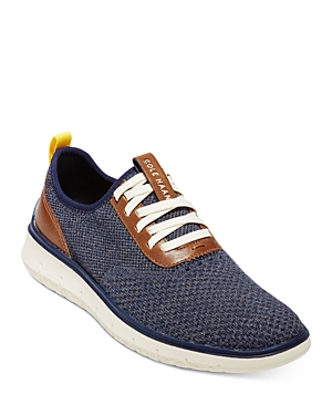 Shop Cole Haan Men's Generation Zerogrand Stitchlite Sneakers In Marine Blue/gray