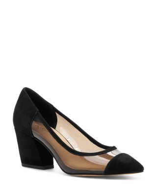 women clear pumps