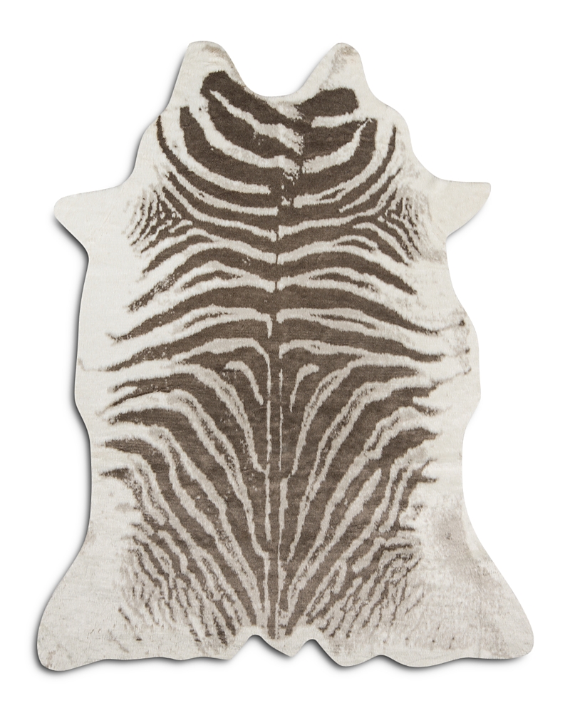 Erin Gates Acadia Aca-1 Zebra 5'3" X 7'10" Area Rug In Grey