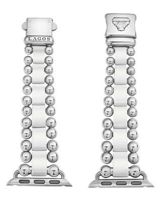 Smart Caviar White Ceramic Apple™ Watch Bracelet, 38-44mm