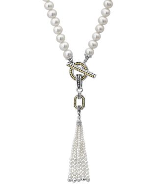 pearl drop necklace silver