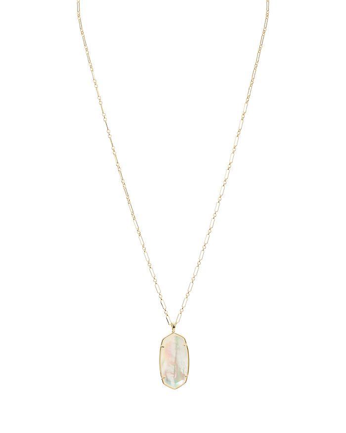 Kendra Scott Faceted Reid Necklace, 30 In Gold/white