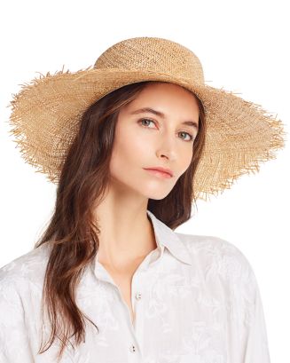 Lack of Color Aruba Frayed Straw Boater Hat | Bloomingdale's