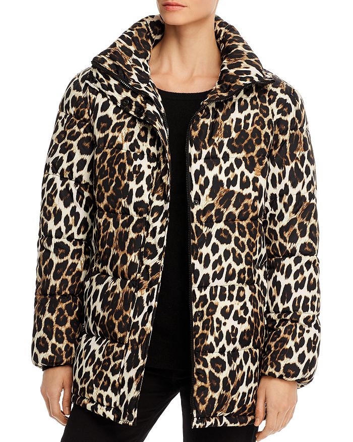 Via Spiga Leopard Print Puffer Jacket | Bloomingdale's