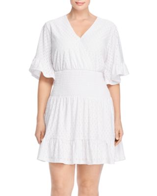 michael kors eyelet smocked dress