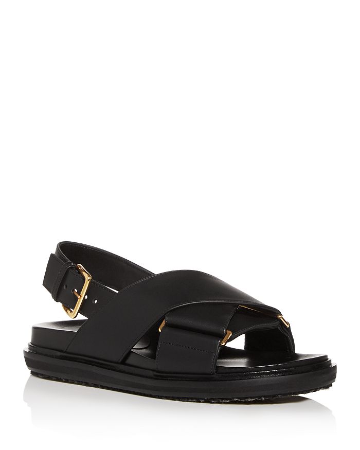 Marni Woman Sandals Black Size 6 Soft Leather In Black