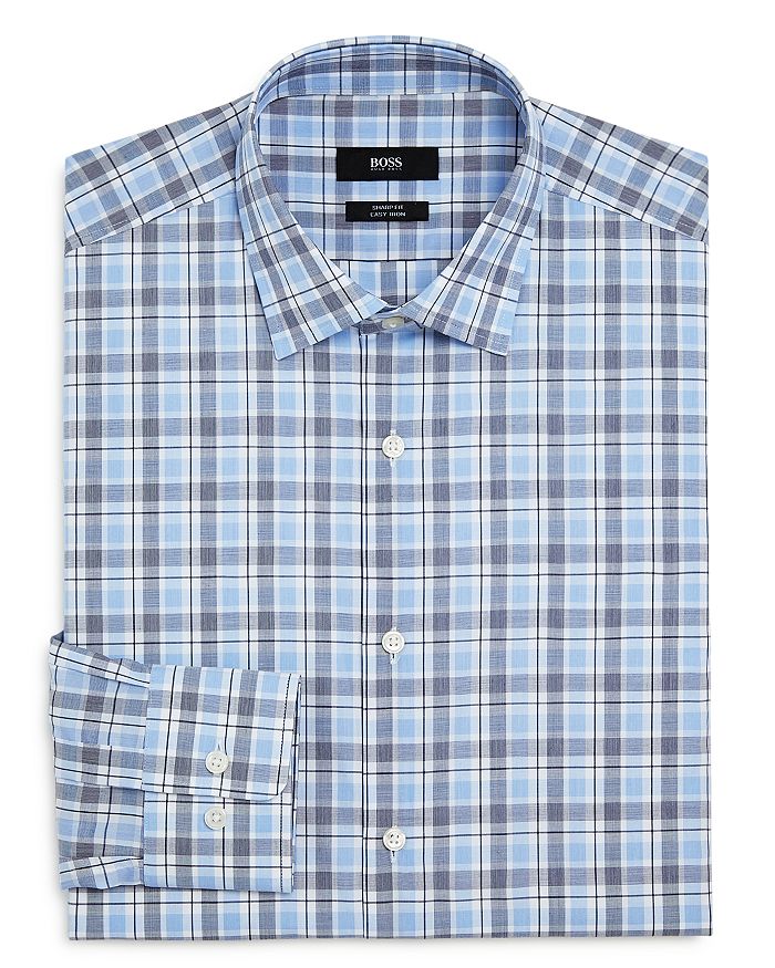 BOSS Plaid Regular-Fit Dress Shirt | Bloomingdale's