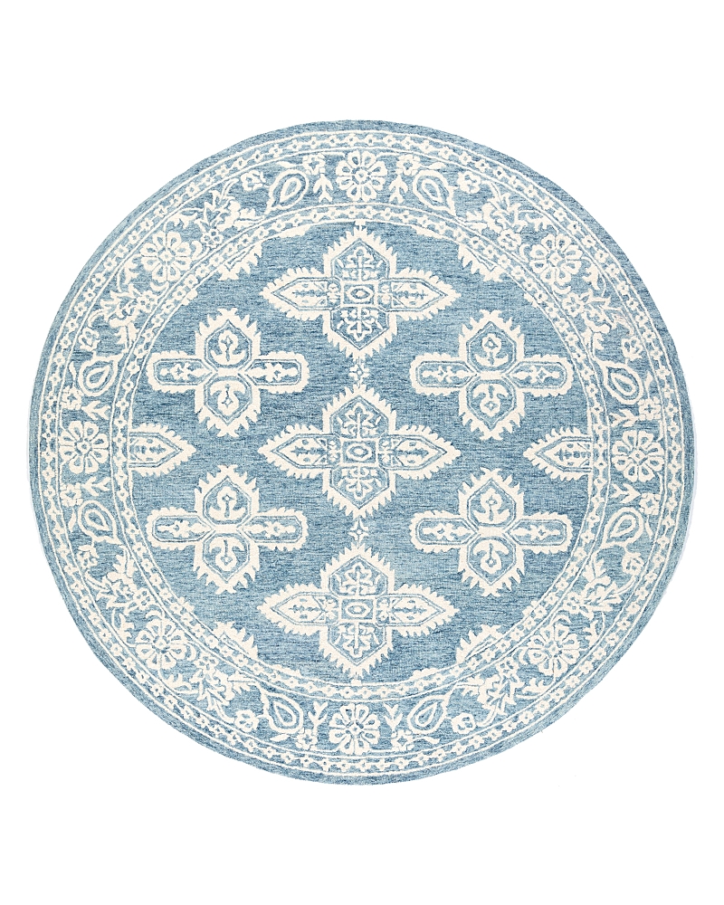 Surya Granada Gnd-2300 Round Area Rug, 6' Round In Pale Blue/beige