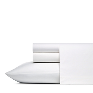 Shop Vera Wang Solid Cotton Percale Sheet Set, King In White