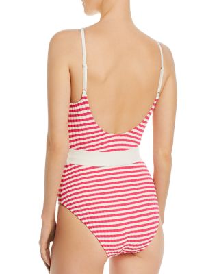 nina belted one piece swimsuit