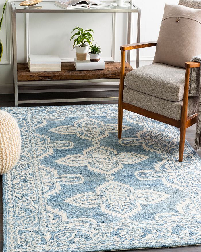 Surya Granada Gnd-2300 Area Rug, 4' X 6' In Pale Blue/beige