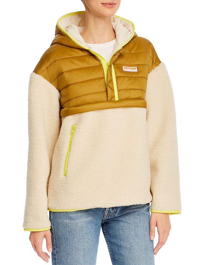 MOTHER THE SHERPUFF ZIP PULLOVER JACKET,3035-641