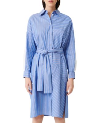 maje striped shirt dress