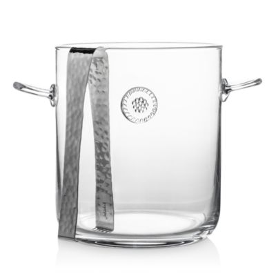 Berry & Thread Glass Ice Bucket with Tongs