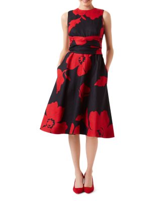 hobbs red and black dress