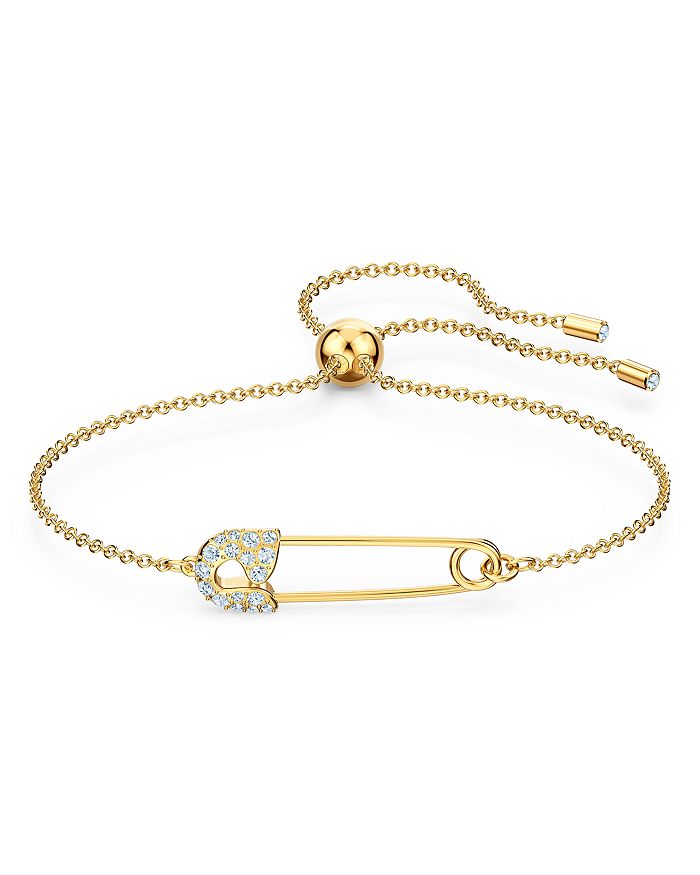 Swarovski So Cool Crystal Pin Bolo Bracelet In Gold