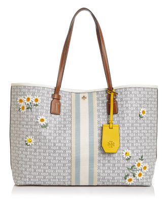 Tory Burch Gemini Link Canvas Applique Small Tote