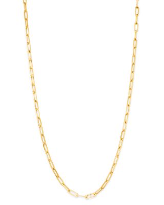 Bloomingdale's Bloomingdale's Paper Clip Link Chain Necklace in 14K Yellow  Gold - 100% Exclusive