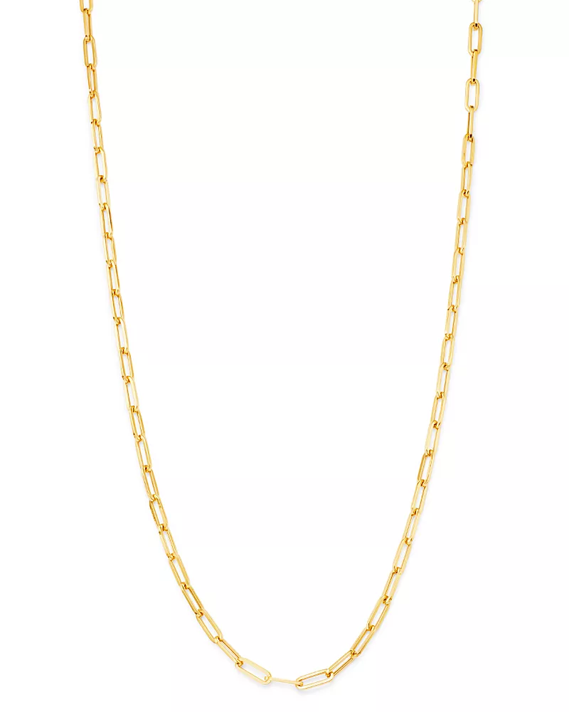 Bloomingdale's Fine Collection Paper Clip Link Chain Necklace in 14K Yellow Gold