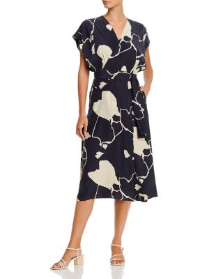 Equipment Bijou Silk Printed Midi Dress 