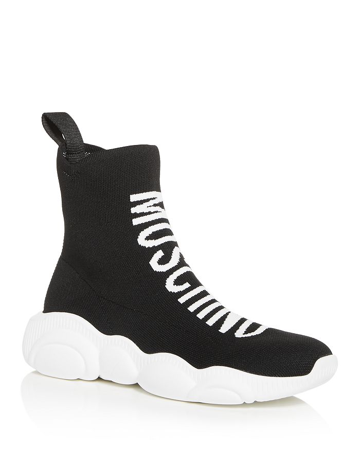 Moschino Women's Logo Knit High-Top Sneakers | Bloomingdale's