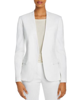 Theory Open-Front 'Good Linen' Staple Jacket | Bloomingdale's