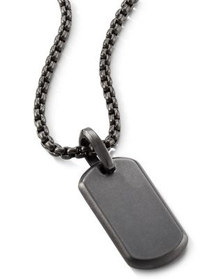 Men's Chevron Tag in Black Titanium, 27mm